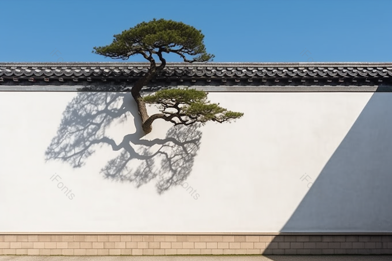 中国传统建筑与阳光下的树影,高清,摄影图,摄影图片,图片大全,摄影图免费下载